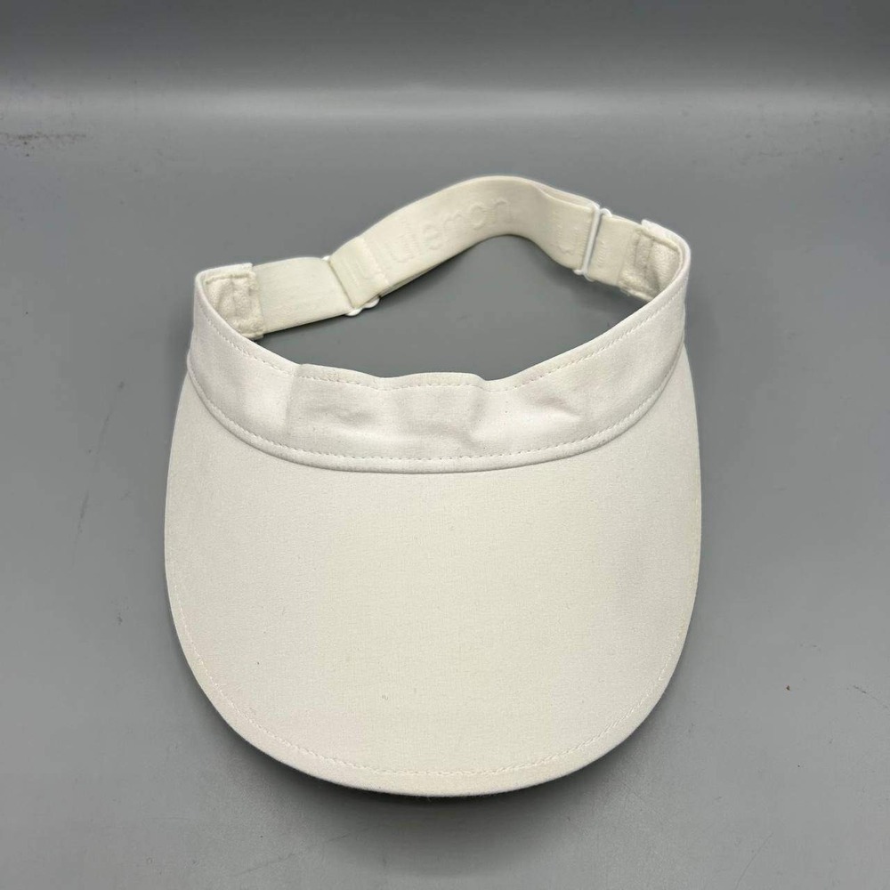 Lululemon Visor Hat Men White Embroidered Strap Back Cap